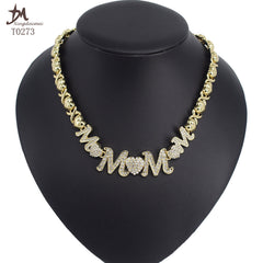 Gold-Plated MOM Necklace Set