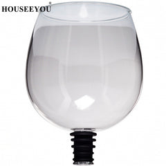 HOUSEEYOU Creative Red Wine Champagne Glass Cup with Silicone Seal Drink Directly from Bottle Crystal Glasses Cocktail Mug 260ML